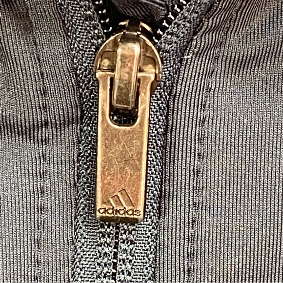 Adidas Climalite Full Zip Mock Neck Navy Track Sweater Jacket; Women’s Sz Medium - Picture 11 of 14